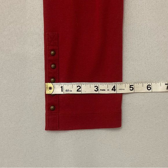 💫 Talbots 100% Pima Cotton Red Long Sleeve Top Size XL - Picture 10 of 11